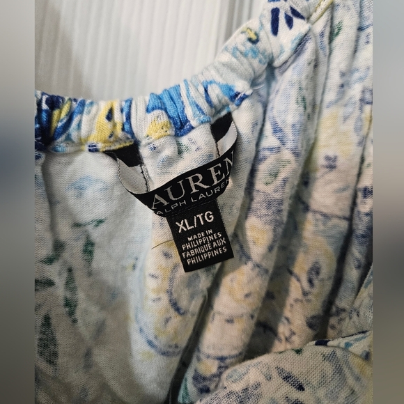 NWT Lauren by Ralph Lauren Off Short Short Sleeves Paisley Print Top - Picture 4 of 9